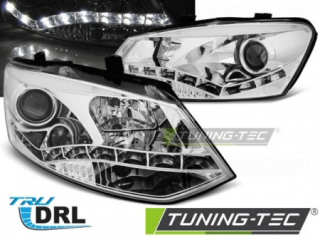 Světla přední VW POLO 6R 09-03.14 DRL CHROME