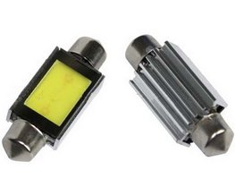 CAN-BUS COB LED sufit žárovky (39mm) bílá, 12V 2ks