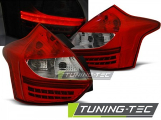 Světla zadní FORD FOCUS 3 11-10.14 HATCHBACK RED WHITE LED