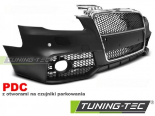 Nárazník přední AUDI A4 04-08 RS STYLE CHROME BLACK PDC