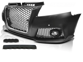 Přední nárazník Audi A3 8P 2008-2012, RS style, chrom, černá s PDC