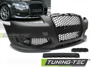PŘEDNÍ NÁRAZNÍK AUDI A3 8P 2005-2008, RS STYLE, ČERNÁ LESKLÁ
