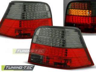 ZADNÍ SVĚTLA, LAMPY LED VOLKSWAGEN GOLF 4, 1998-2003, KOUŘOVÉ, ČERVENÉ