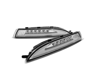 Přední blinkry LED s pozičním světlem VW Scirocco 08-, chrom KPVW41