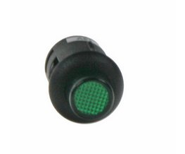 Spínač kulatý 6A zelená LED