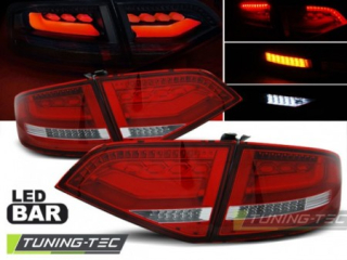 Zadní světla, světlomety, lampy Audi A4 B8 sedan, 2008-2011, LED bar, červené, bílé