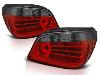 ZADNÍ SVĚTLA, LAMPY LED BMW E60, 2003-2007, SEDAN, KOUŘOVÉ, ČERVENÉ