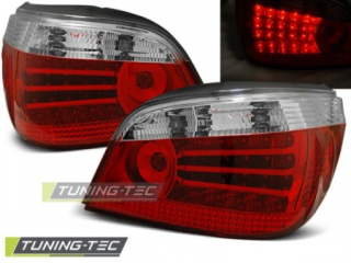 ZADNÍ SVĚTLA, LAMPY LED BMW E60, 2003-2007, SEDAN, ČIRÉ, ČERVENÉ