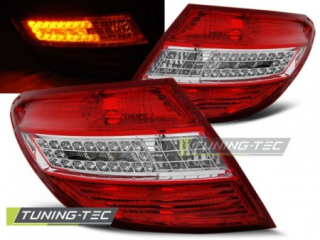 Světla zadní MERCEDES C-KLASA W204 SEDAN 07-10 RED WHITE LED