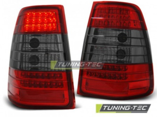 ZADNÍ SVĚTLA, LAMPY LED MERCEDES W124, E-CLASS COMBI, 1985-1998, KOUŘOVÉ, ČERVENÉ