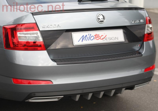 Sportovní imitace výfuku Škoda Octavia III (2012 - 2020) stříbrné ALU-BRUSH - MILOTEC
