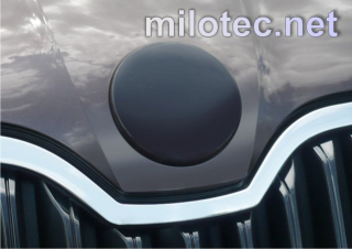 Kryt emblému přední / zadní, ABS černá metalíza, Škoda Octavia III. / Rapid