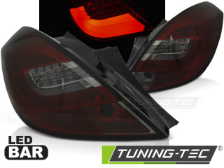 ZADNÍ SVĚTLA OPEL CORSA D, 2006-2014, 3 DVÉŘ, LED BAR, ČERVENO ČERNÉ