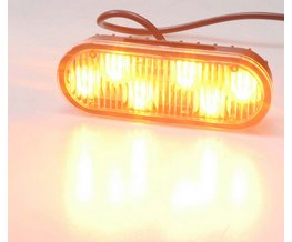 PROFI LED výstražné světlo 12V 6x1W oranžový 160x65mm