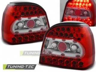 Světla zadní VW GOLF 3 09.91-08.97 RED WHITE LED