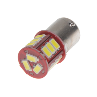 LED BA15s bílá, 12-24V, 18LED/5730SMD