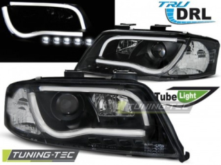 Světla přední AUDI A6 06.01-05.04 TUBE LIGHTS TRU DRL BLACK