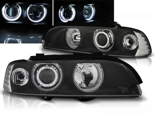 Přední světlomety, světla, lampy BMW E39, 1995-2003, Angel Eyes CCFL, black černé