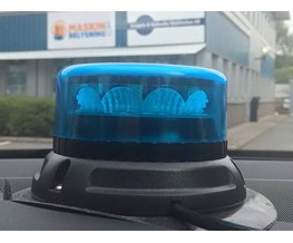 PROFI LED maják 12-24V 12x3W modrý magnet ECE R65 133x76mm