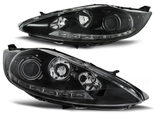 Přední světlomety, světla, lampy Ford Fiesta 2008- MK7, LED Daylight, černé black