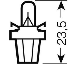OSRAM 12V B8,5d 2W standard (10ks)