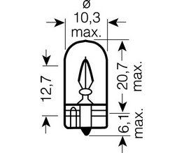 OSRAM 12V W3W (W2,1x9,5d) 3W standard (10ks)