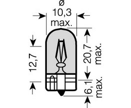 OSRAM 12V WY5W (W2,1x9,5d) 5W standard (10ks) oranžová