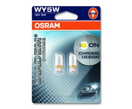 OSRAM 12V WY5W (W2,1x9,5d) 12V diadem chrome (2ks) oranžová Duo-blister