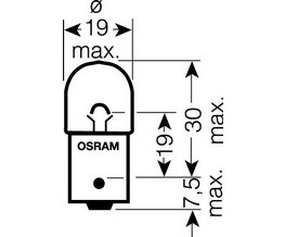 OSRAM 12V R5W (BA15s) 5W standard (10ks)