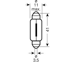 OSRAM 12V C10W (SV8,5-8) 10W standard (10ks)