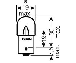 OSRAM 24V R10W (BA15s) 10W standard (10ks)