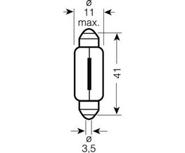OSRAM 24V 10W SV8,5-8 10W standard (10ks)