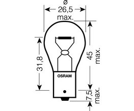 OSRAM 24V P21W (BA15s) 21W standard (10ks)