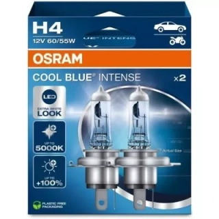 Žárovky H4 Osram Cool Blue Intense, DUO BOX 2 ks