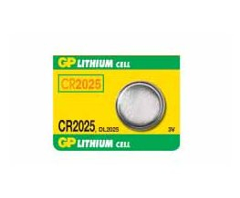 Baterie CR2025 3 V/150 mAh, průměr 20 x 2,5 mm