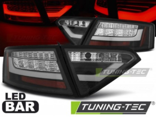 ZADNÍ SVĚTLA, SVĚTLOMETY, LAMPY AUDI A5, 2007-2011, LED BAR, ČERNÉ BLACK