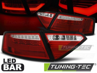 Zadní světla Audi A5 07-06.11 COUPE, CABRIO, SPORTBACK - červené/krystal LED BAR