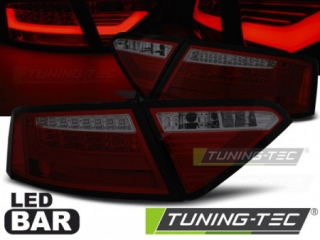 ZADNÍ SVĚTLA, SVĚTLOMETY, LAMPY AUDI A5, 2007-2011, LED BAR, ČERVENÉ, KOUŘOVÉ