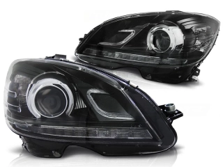 Světla přední MERCEDES W204 07-10 DAYLIGHT BLACK 