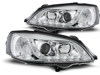 Přední světla Opel Astra G, 1998-2004, LED Daylight, chrom LPOP37