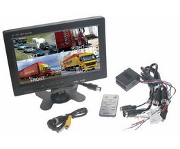 Monitor 9" s kvadrátorem a s 4x4PIN vstupy