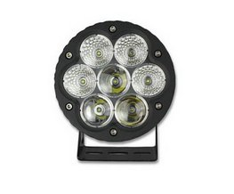 LED 7x10W prac.světlo, 9-32V, kulaté 166mm