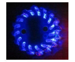 LED výstražné světlo 16LED, modré, set 6ks
