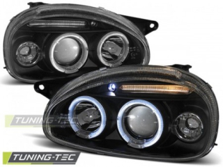 Světla přední OPEL CORSA B 02.93-10.00 ANGEL EYES BLACK