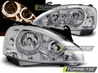 Světla přední OPEL CORSA C 11.00-09.06 ANGEL EYES CHROMOVÉ, LPOP92