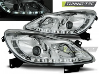 PŘEDNÍ SVĚTLA OPEL CORSA D, 2006-, LED DAYLIGHT, CHROM