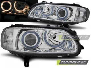 Světla přední OPEL OMEGA B 04.94-08.99 ANGEL EYES CHROME