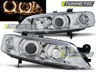 Světla přední OPEL VECTRA B 99-02 ANGEL EYES CHROME