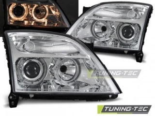 Přední světla OPEL VECTRA C 04.02-08.05 ANGEL EYES CHROME 