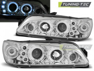 Světla přední PEUGEOT 306 05.97-03.01 ANGEL EYES CHROME